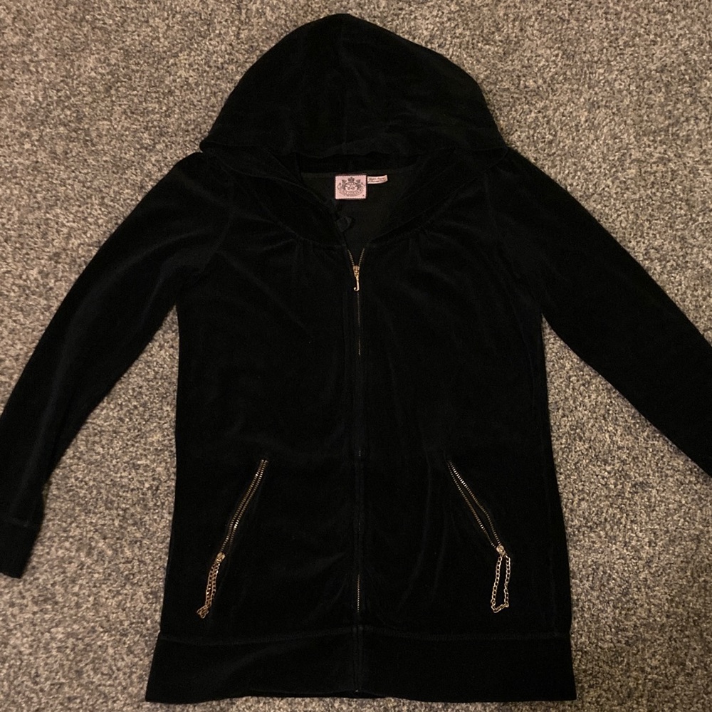 Juicy Couture Black Hooded zip up